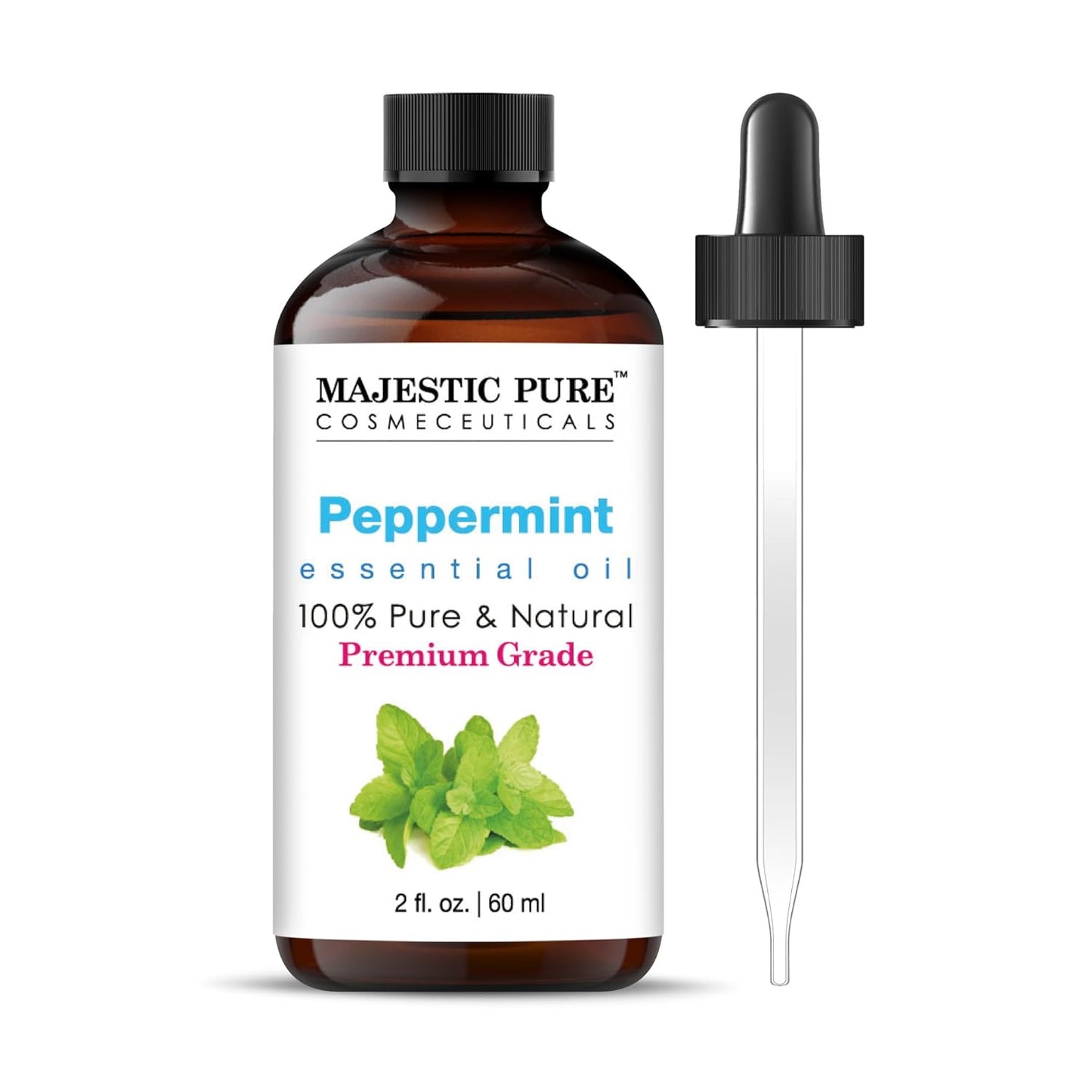 premium-grade-100-pure-peppermint-essential-oil-with-glass-dropper---2-fl-oz---ideal-for-diffusers-skin-aromatherapy-massage---natural-and-majestic-pure-1