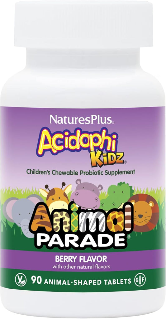 natures-plus-animal-parade-acidophikidz-berry-chewable-tablets-with-probiotics-fos-grape-seed---90-servings-1