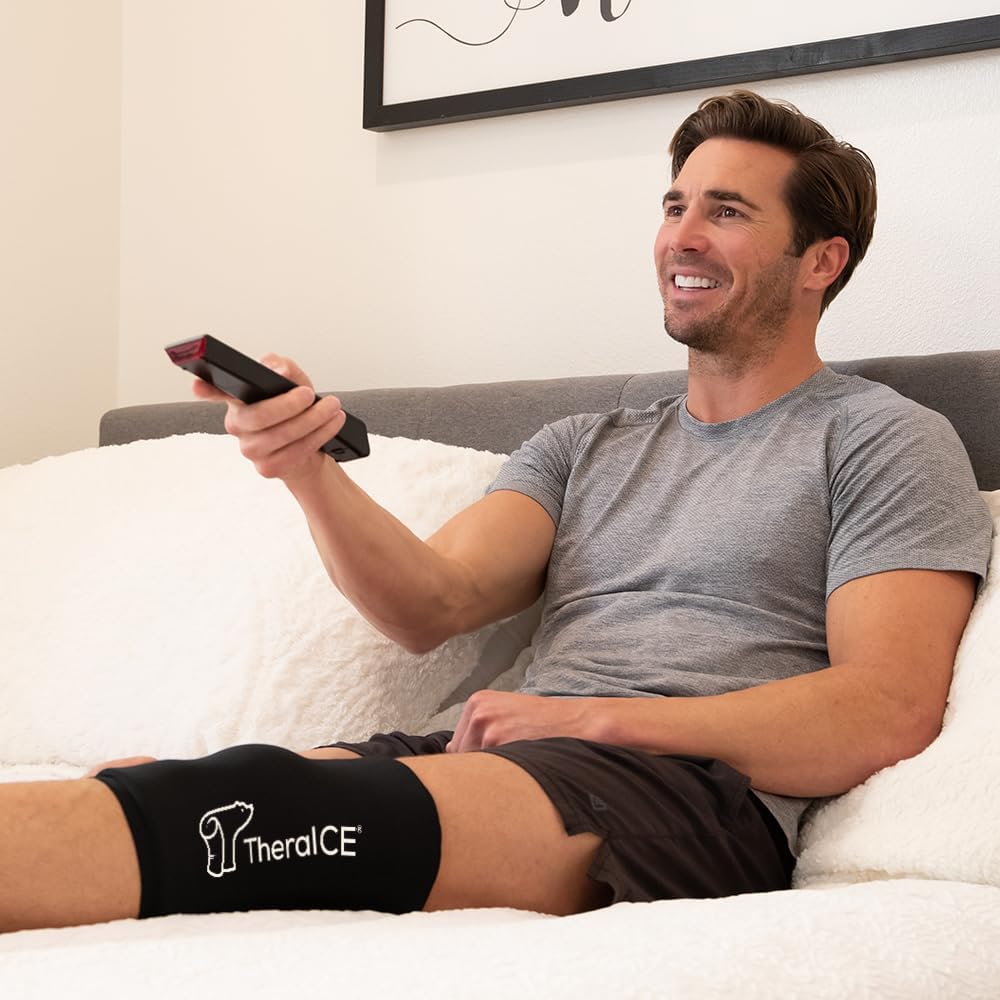 large-theraice-knee-ice-pack-wrap-compression-sleeve---reusable-gel-cold-packs-brace-for-injuries-elbow-ankle-calf---flexible-cold-wrap-recovery-for-meniscus-acl-mcl-pain-relief-7