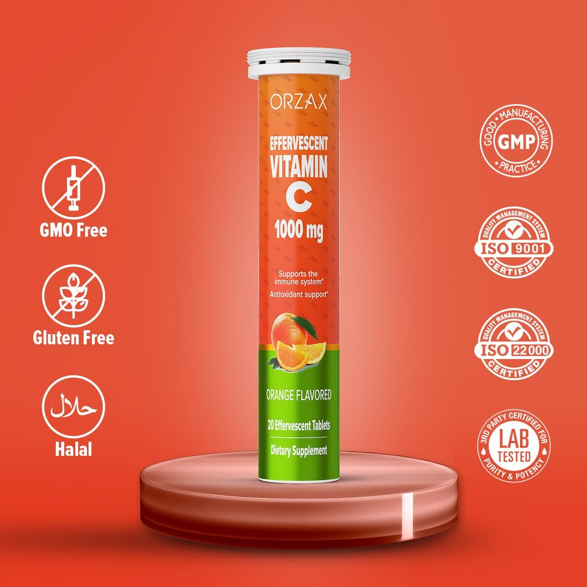 orzax-1000mg-vitamin-c-effervescent-tablets---sugar-gluten-gmo-free---immune-antioxidant-support---orange-flavored---20-tablets-2