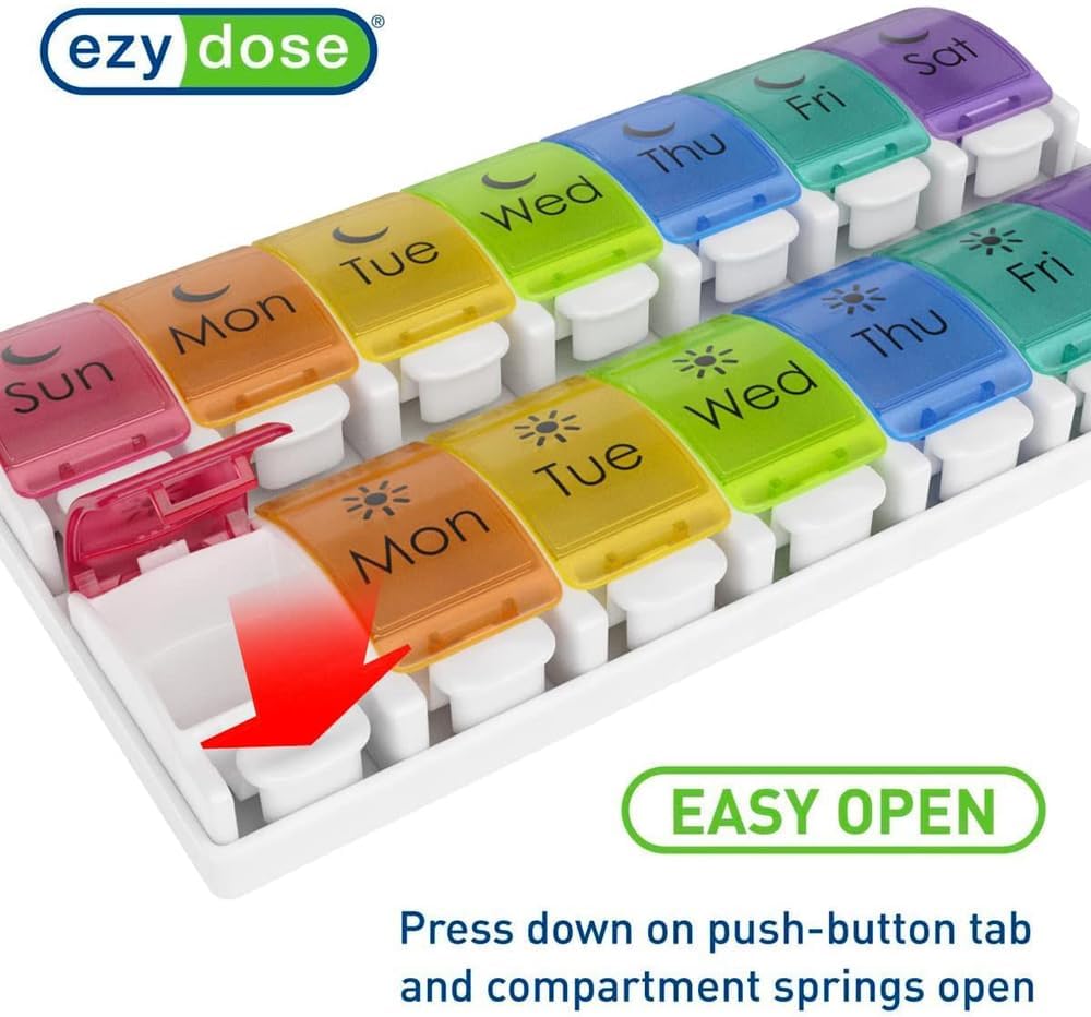 7-day-pill-organizer-with-removable-trays-large-compartments-easy-push-button-arthritis-friendly-rainbow-lids---bpa-free-5
