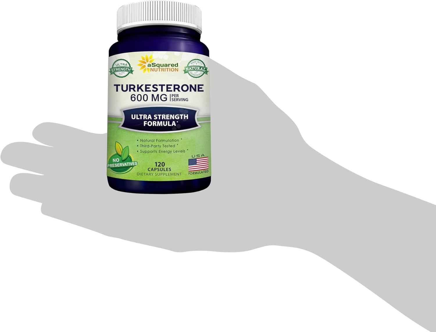 Turkesterone Supplement - 600mg - 120 Capsules - Ajuga Turkestanica Extract - Natural Formulation - Turkesterone Complex Pills by aSquared Nutrition - Espot.com.au