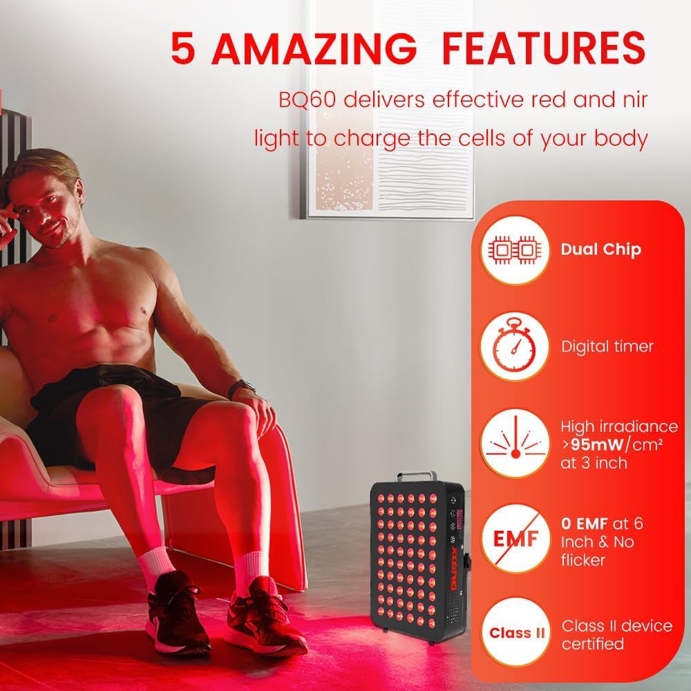 dual-chip-red-light-therapy-device-for-body-face---clinical-grade-led-with-near-infrared-light-660nm-850nm-high-power-panel---improve-sleep-skin-health---105w-black-60-4