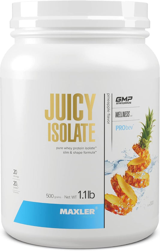 maxler-pineapple-clear-whey-isolate-protein-powder---low-lactose-fat-free-sugar-free-muscle-recovery-drink---90-protein---pre-post-workout---11lb-1