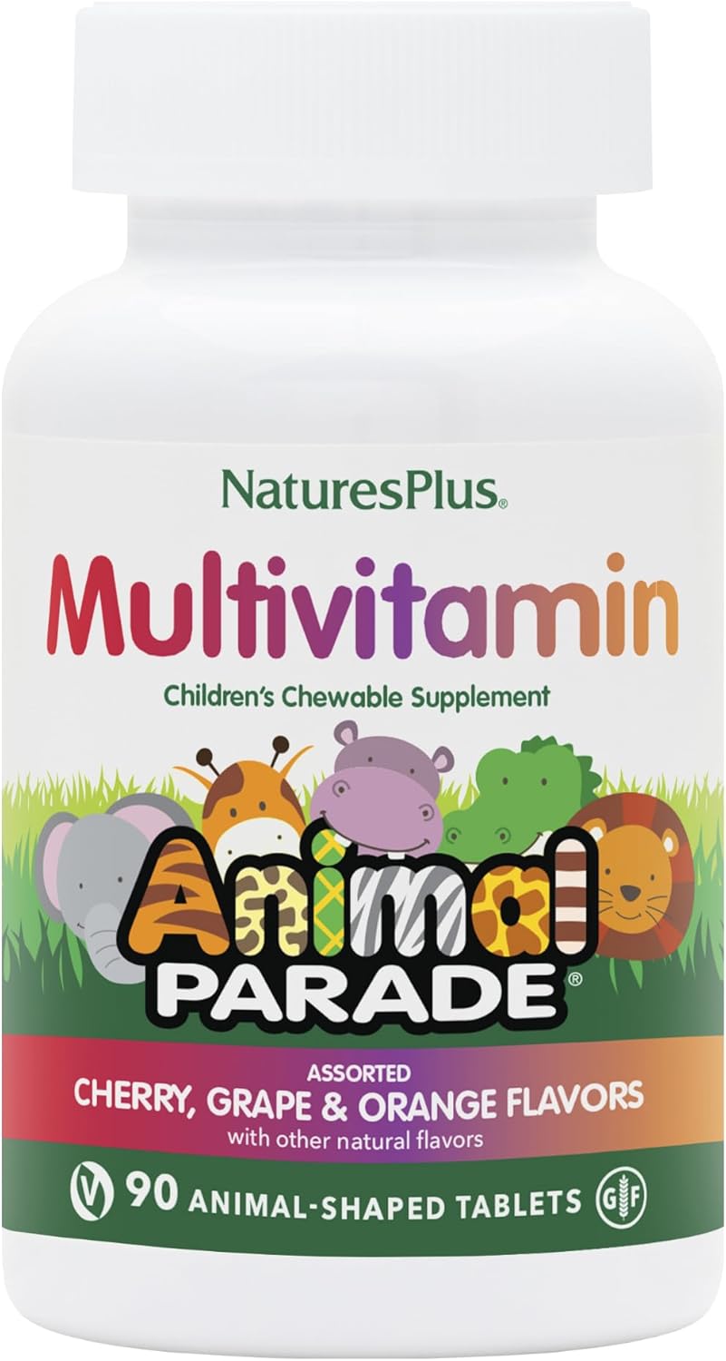 natures-plus-animal-parade-childrens-chewable-multivitamin---90-animal-shaped-tablets---vegetarian-gluten-free---natural-flavors---45-servings-1