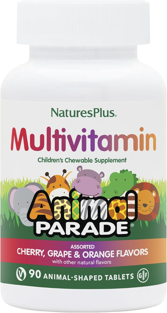 natures-plus-animal-parade-childrens-chewable-multivitamin---90-animal-shaped-tablets---vegetarian-gluten-free---natural-flavors---45-servings-1