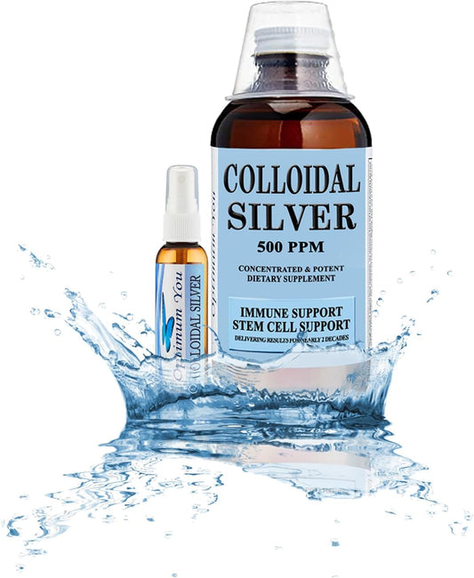 32 oz Optimum You Colloidal Silver 500 PPM for Immune & Stem Cell Support - Superior Healing, No Bad Taste - Silver Supplements for Wellness - Espot.com.au