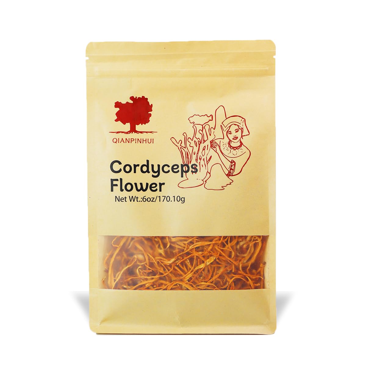 6oz-qianpinhui-cordyceps-flower-whole-dried-mushroom---boost-energy-reduce-fatigue-ideal-for-soup-cooking-cooling-tea-making-2