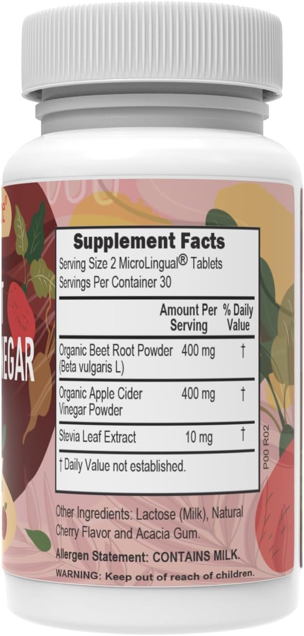 beet-root-apple-cider-vinegar-clean-melts---60-instant-dissolving-tablets---nitric-oxide-energy-booster---immunity-detox---non-gmo---great-taste-2