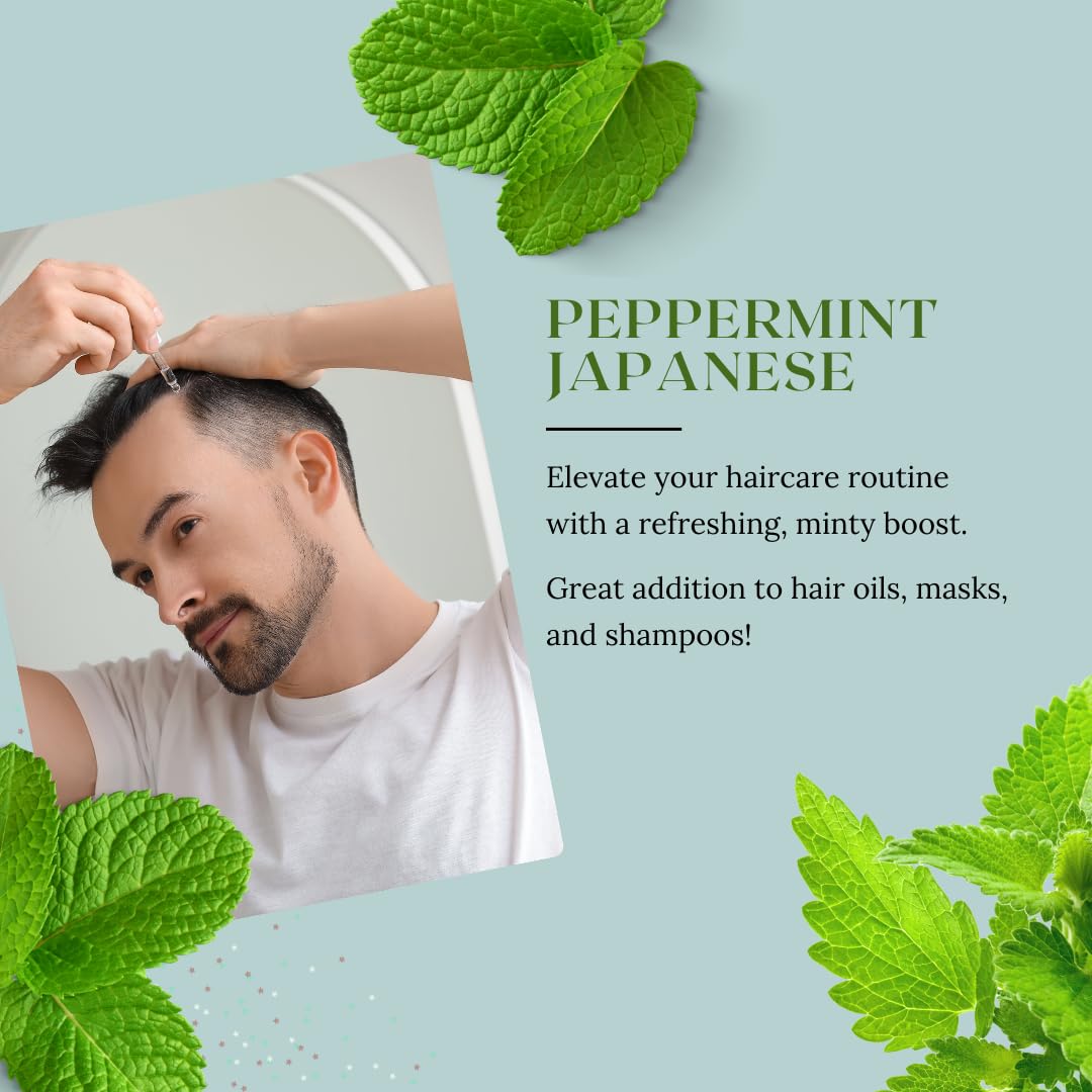 4 fl oz Peppermint Essential Oil in Glass Bottle with Dropper - 100% Pure - GreenHealth - Espot.com.au
