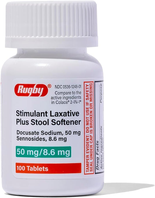 rugby-laboratories-rugby-stimulant-laxative-stool-softener-tablets---100-count---docusate-sodium-50-mgsennosides-86-mg---occasional-constipation-relief-for-women-men-and-kids-1