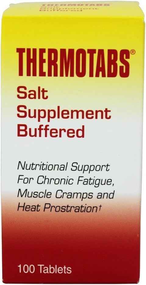 Buffered Thermotabs Salt Supplement - 100 Tablets for Electrolyte Balance and Hydration Support