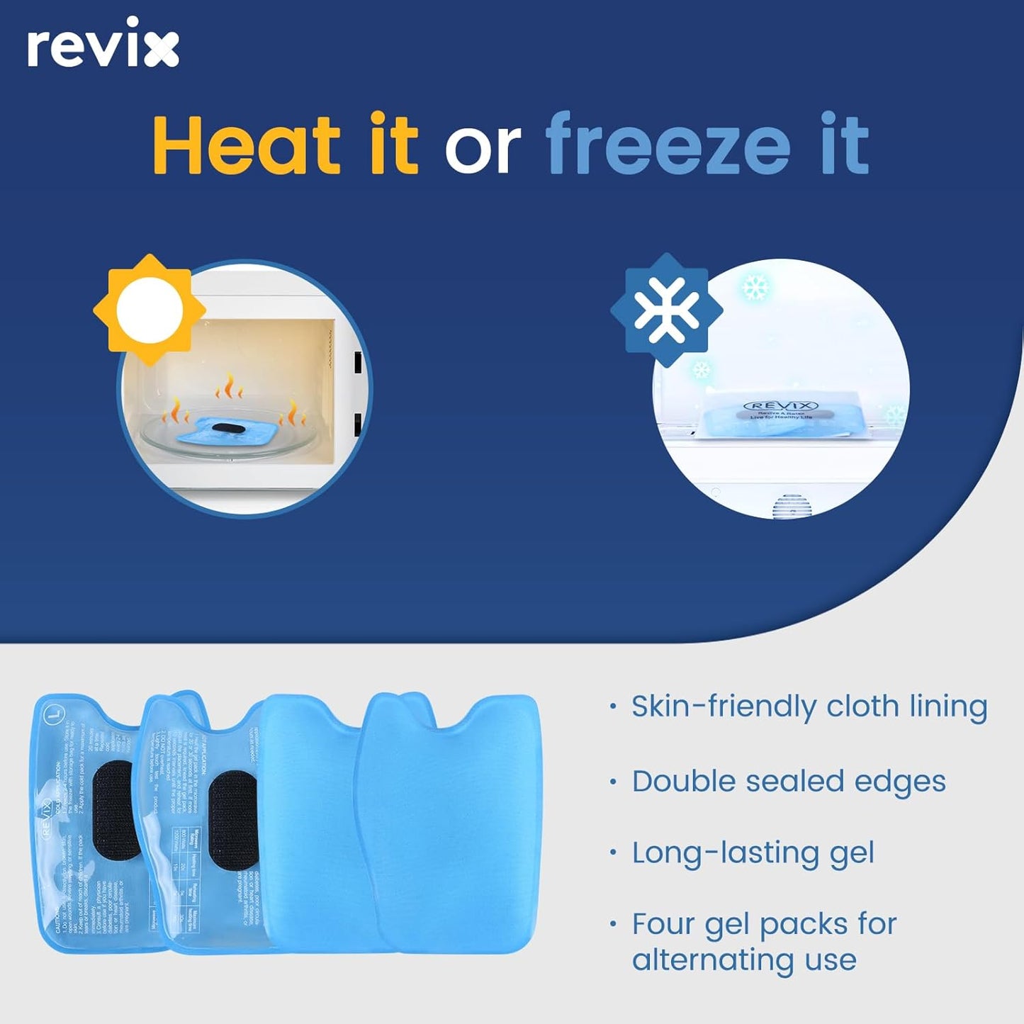 REVIX Wisdom Teeth Ice Pack Head Wrap for Oral Surgery Pain Relief - Jaw Ice Pack for TMJ, Tooth Extraction & Teeth Removed. 4 Hot Cold Gel Packs, Extra Snug Fit, Reusable - Black - Espot.com.au