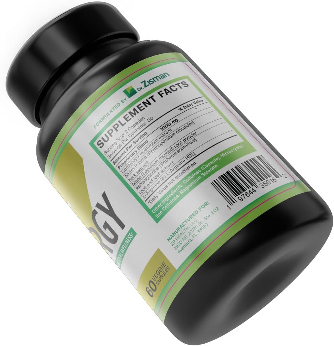 Zisman ZT Slimming Tea & ZINERGY Natural Energy Booster - Premium All-Natural Capsules for Men and Women - Boost Energy and Vitality - 60 Capsules - Espot.com.au