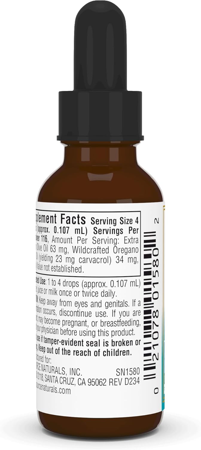 Source Naturals Oil of Oregano, 70% Carvacrol, Non GMO, 0.4 oz - Immune System Support* - Espot.com.au
