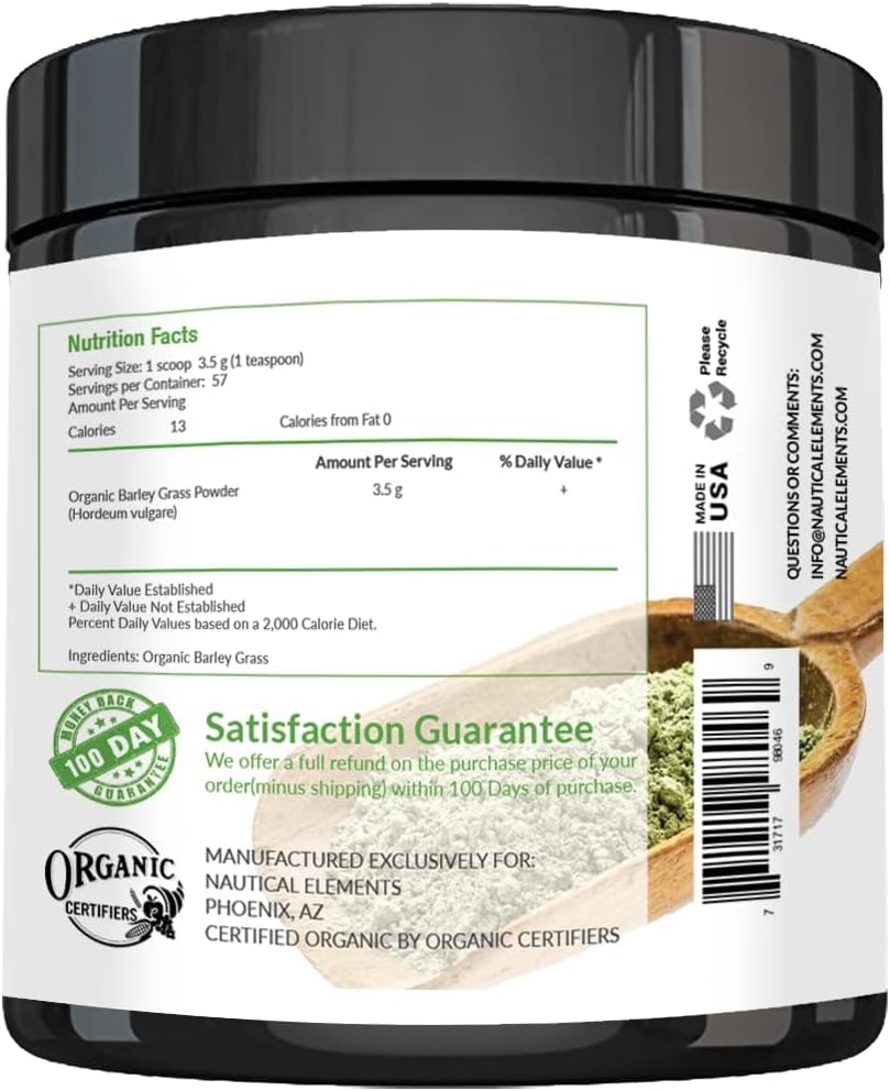 usda-certified-organic-nautical-elements-barley-grass-powder---vegan-non-gmo---rich-in-antioxidants-protein-fiber-minerals---200-grams-5