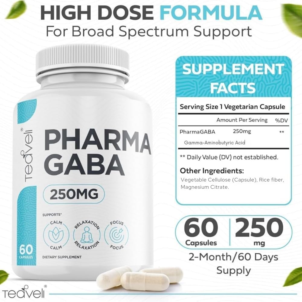 pharmagaba-250mg-supplement-for-relaxation-cognitive-health-sleep-focus---naturally-fermented-gaba-with-l-theanine-support---non-gmo-formula-capsules-for-adults---travel-friendly-pharma-gaba-2