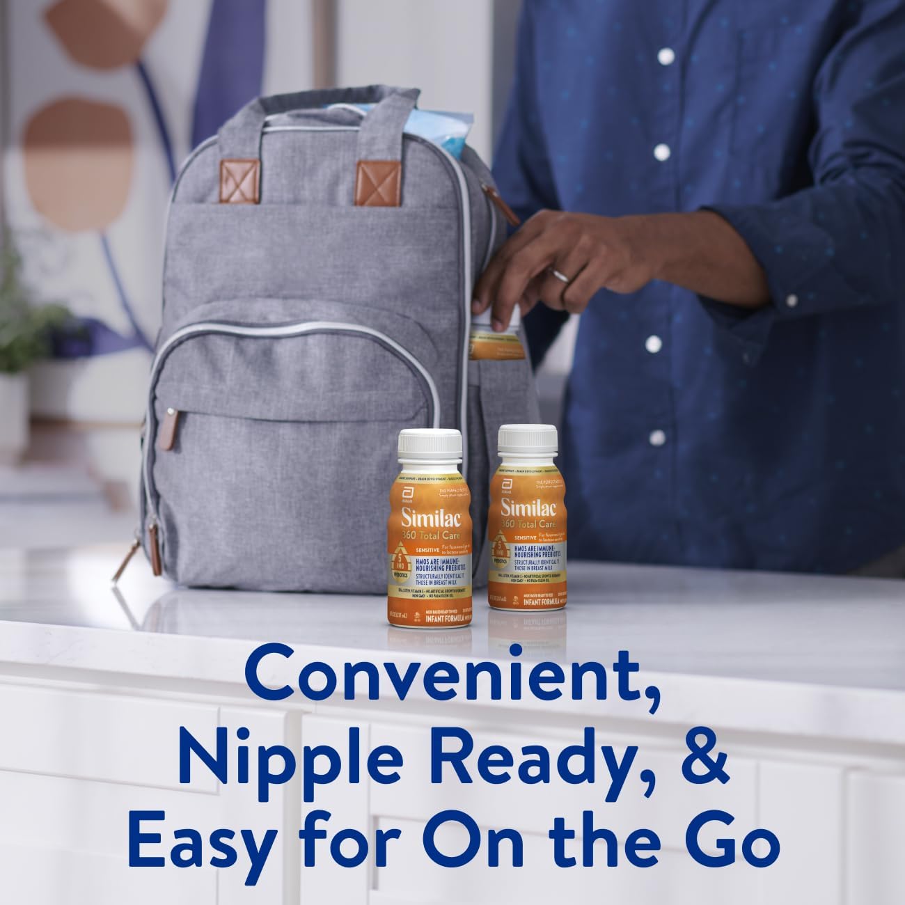 Similac 360 Total Care Sensitive Infant Formula for Lactose Sensitivity, 5 HMO Prebiotics, Non-GMO, Ready to Feed, 8-fl-oz Bottle, 24-Pack - Espot.com.au