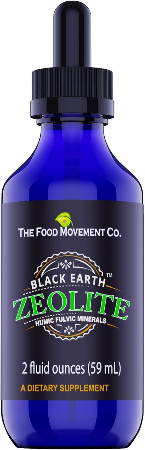 Black Earth Zeolite with Humic Fulvic Acids Trace Minerals Liquid Drops Supplement for Detox, Gut Health, Immune Support - 2oz for Adults and Kids - Espot.com.au