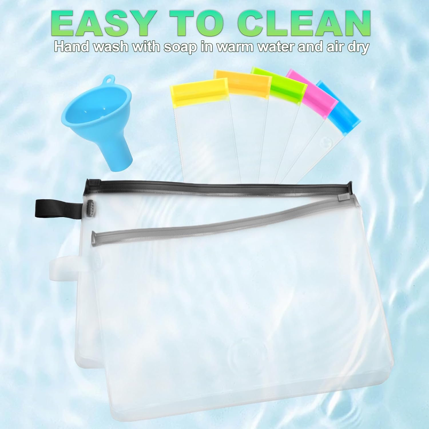 travel-protein-powder-container-set---25pcs-including-21-single-dose-bags-4-large-zip-up-bags-funnels-spoons-labels-spring-buckle---on-the-go-storage-solution-5