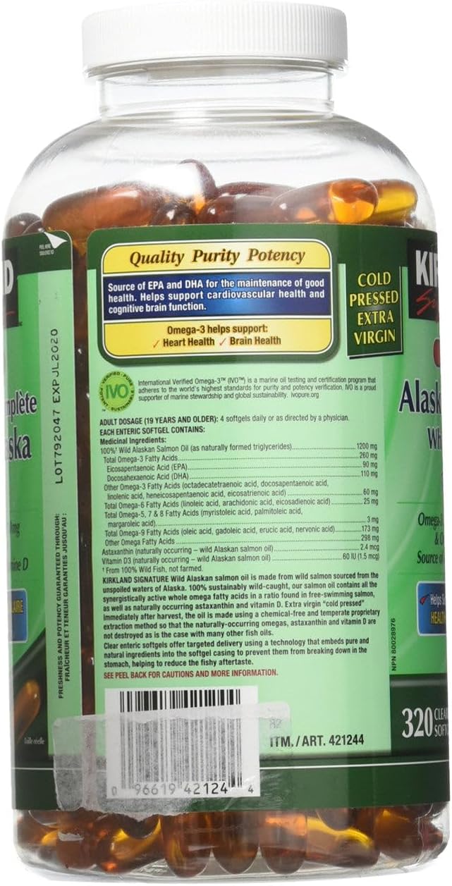 wild-alaskan-salmon-oil-softgels---high-epa-dha-omega-3-supplement---320-enteric-coated-capsules---kirkland-signature-2