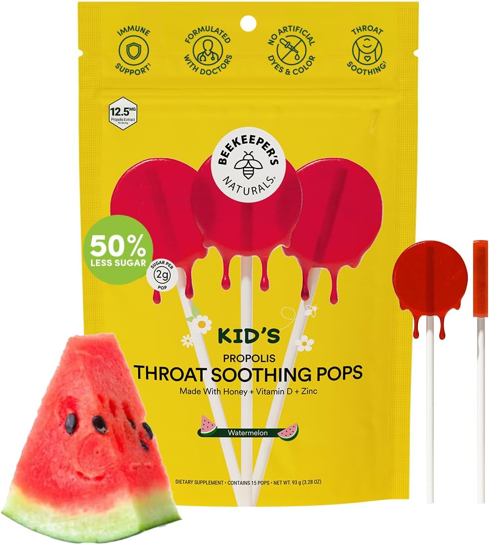 beekeepers-naturals-kids-watermelon-lollipops-for-throat-soothing-immune-support---vitamin-d-honey-low-sugar-15-ct-1