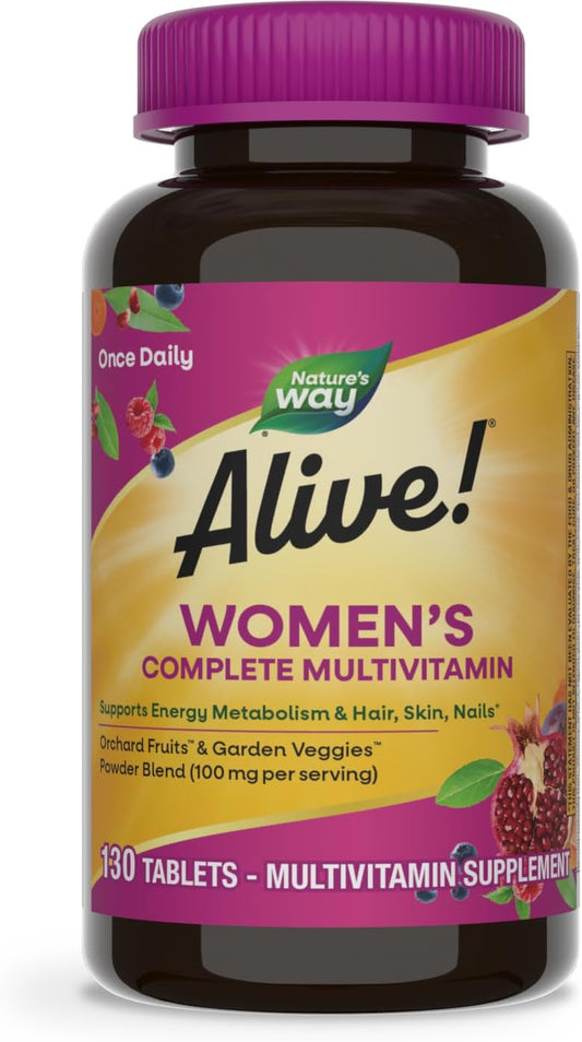 Women's Multivitamin for Energy, Hair, Skin & Nails - B-Vitamins, 130 Tablets - Espot.com.au
