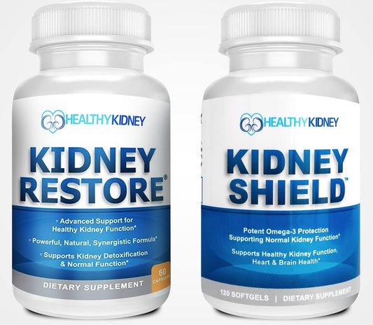 Bundle of Kidney Restore & Kidney Shield for Cleanse, Support, & Health - Espot.com.au