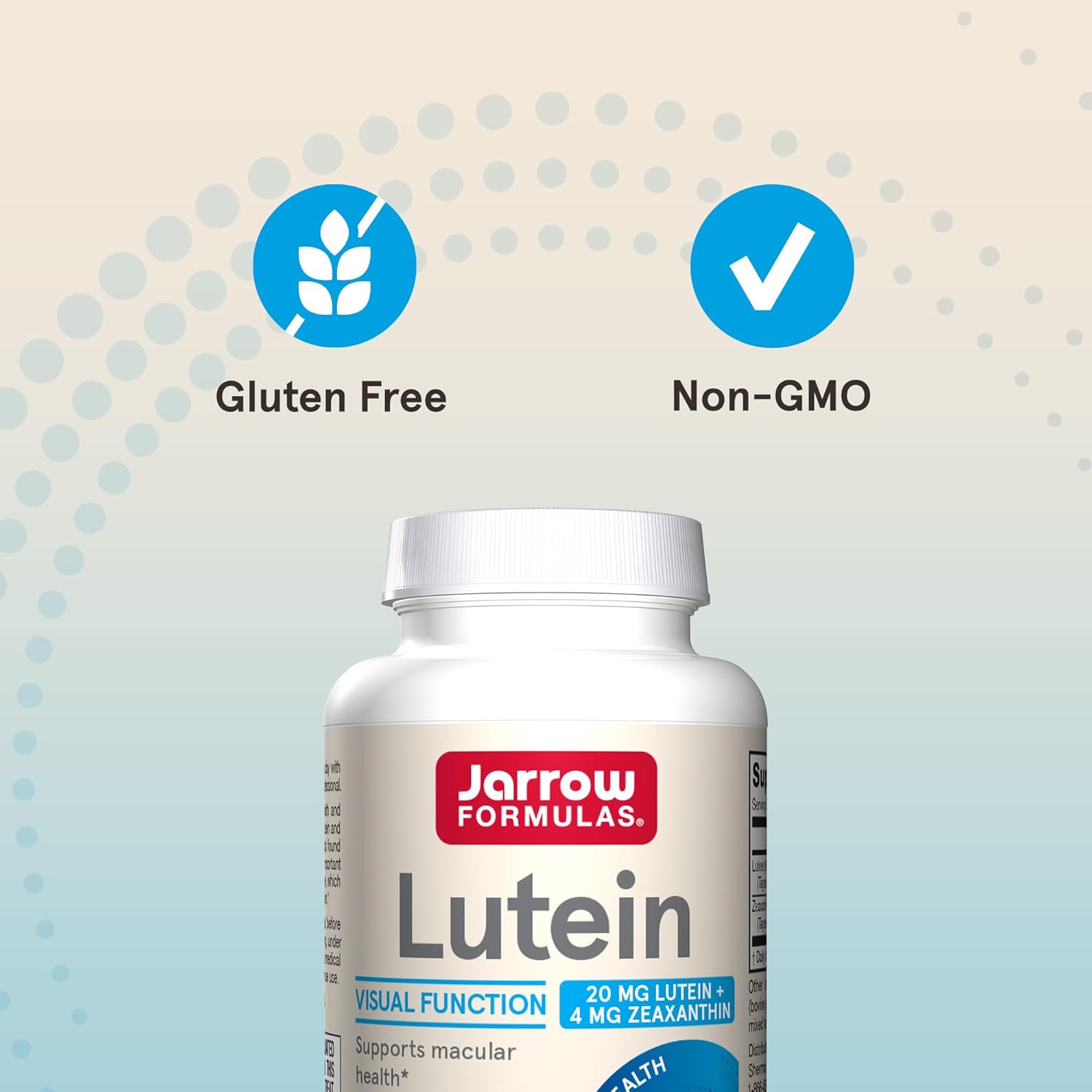 Jarrow Formulas Lutein 20mg with Zeaxanthin Softgels - Visual Function & Macular Health Support - 60 Day Supply - Espot.com.au
