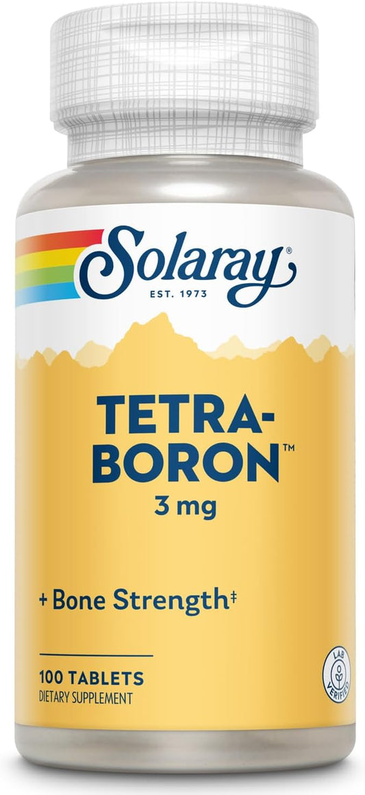 Solaray Tetra Boron Tablets - High Potency 3mg Formula | 100 Tablets - Espot.com.au