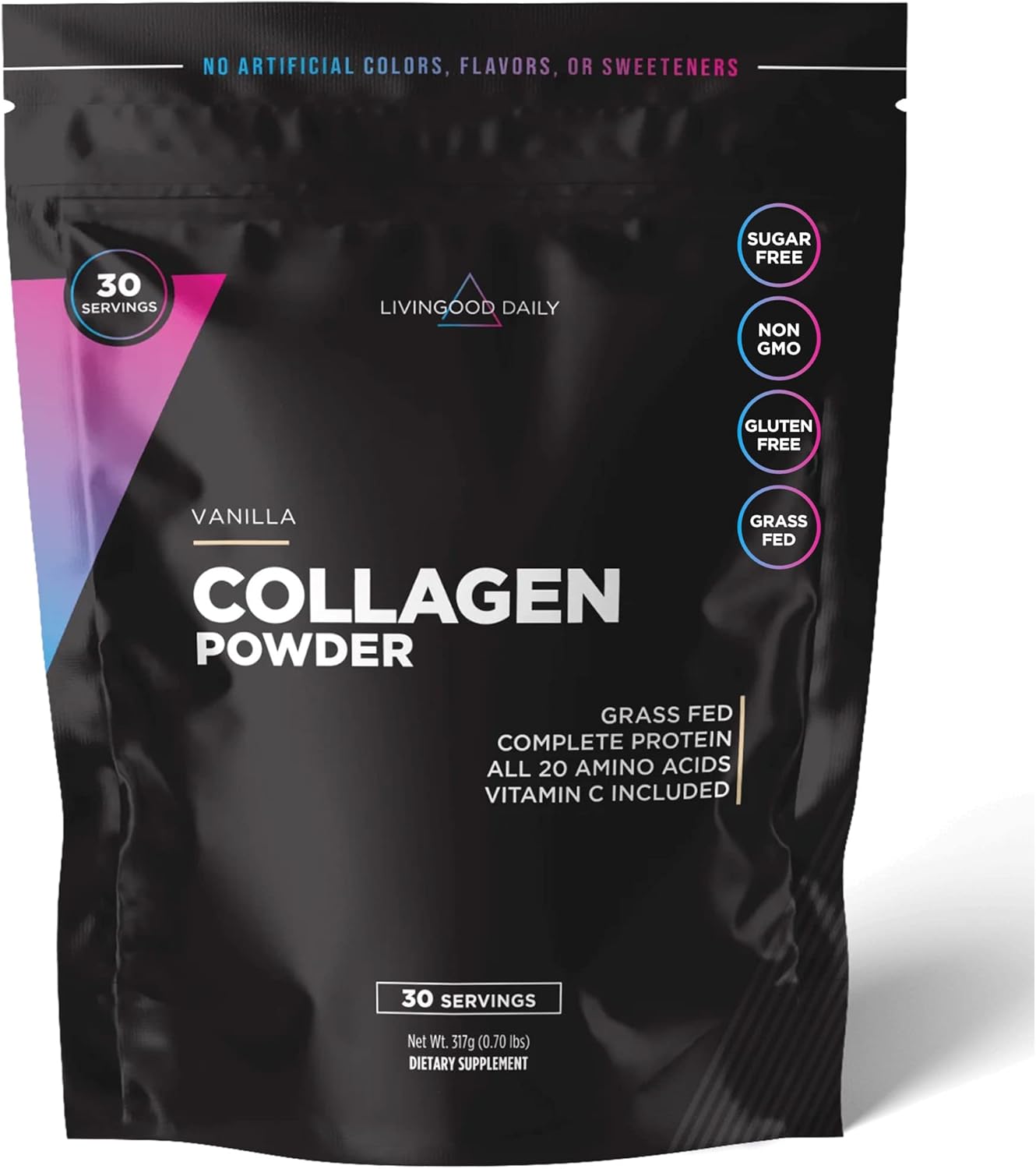 vanilla-livingood-daily-collagen-powder-grass-fed-hydrolyzed-peptide-for-hair-skin-nails---complete-protein-amino-acids---keto-gluten-free---30-servings-8