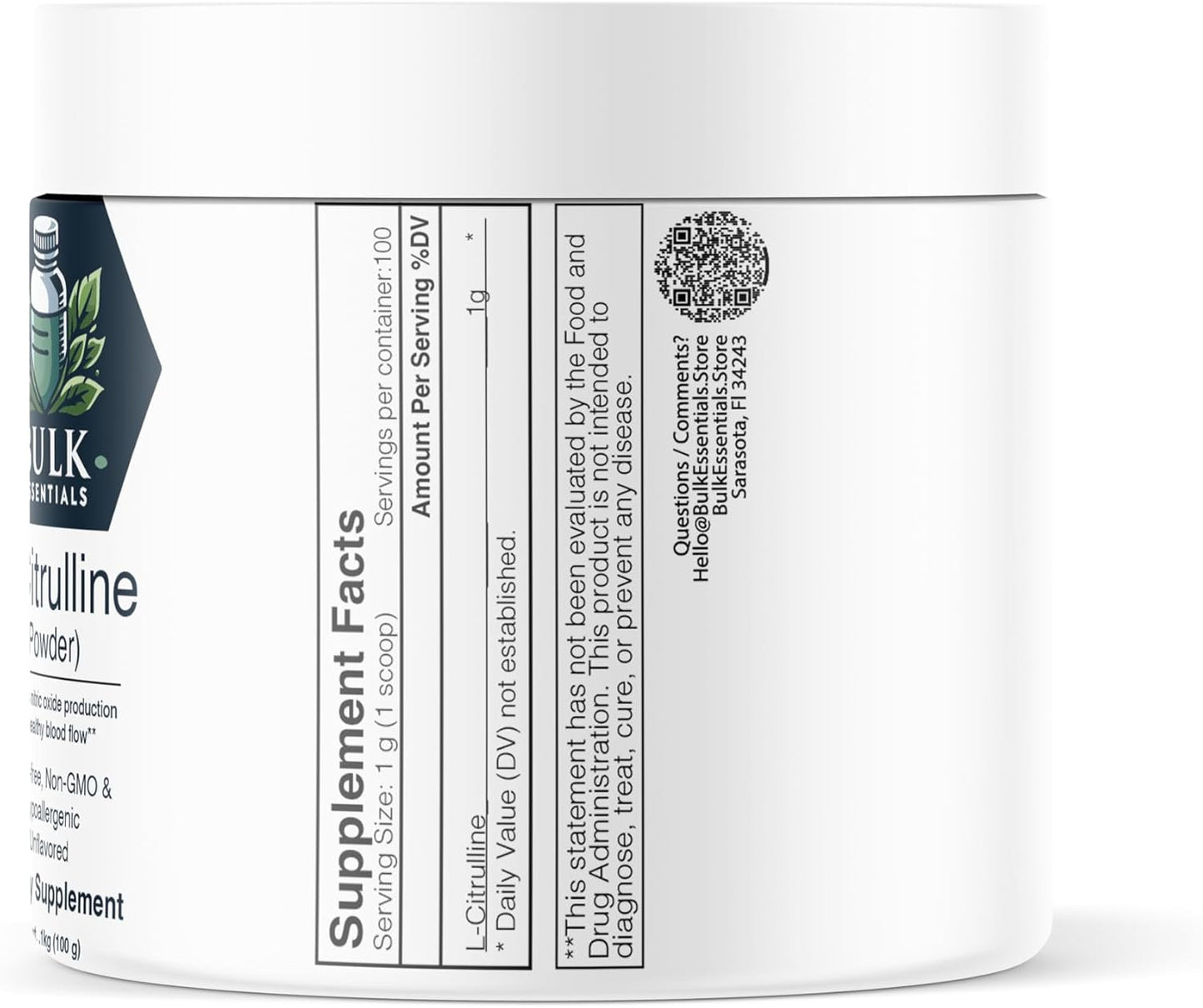 pure-l-citrulline-powder-supplement-for-nitric-oxide-boost---gluten-free---1000mg-per-serving---100g-bulk-size-2