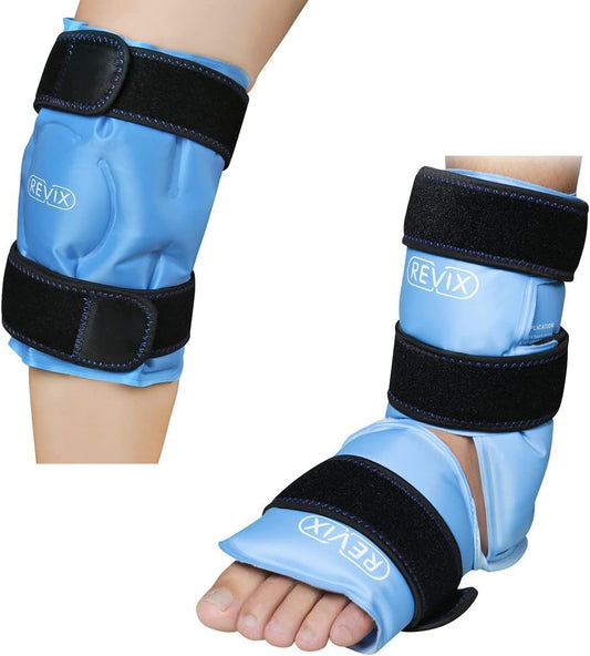 REVIX Reusable Gel Ice Wrap for Ankle and Knee Injuries - Pain Relief for Leg Injuries - Espot.com.au