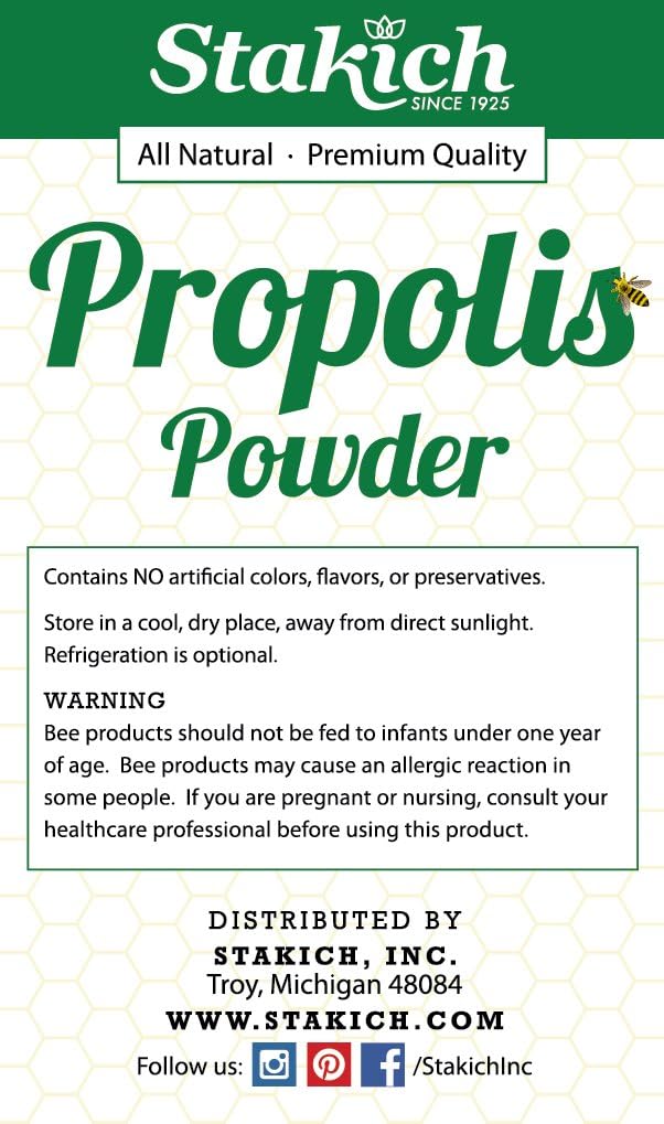 4-oz-stakich-bee-propolis-powder---100-natural-supplement-for-immune-support-and-health---high-quality-bee-propolis-powder-2