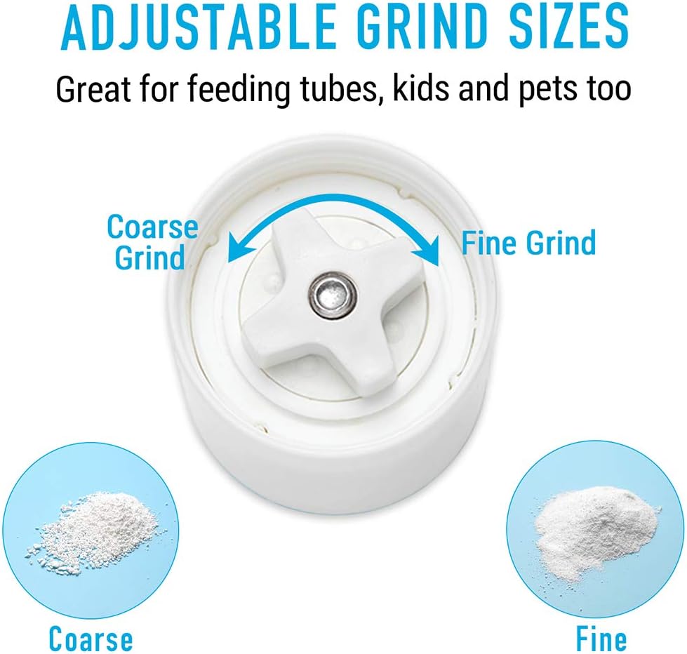 lexing-health-pill-grinder-with-extra-jar---easily-crush-multiple-tablets-into-fine-powder---ideal-for-feeding-tube-kids-pets-arthritis---pill-crusher-and-pulverizer-4