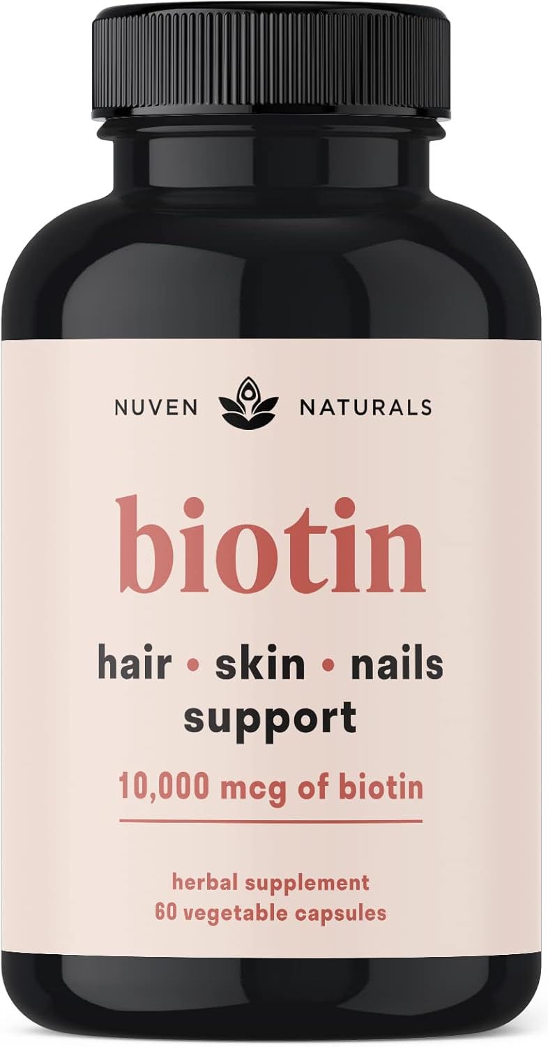 nuven-naturals-hair-vitamins-with-biotin-10000-mcg---supports-hair-skin-nails-health---vegan-non-gmo-gluten-free---60-capsules-1