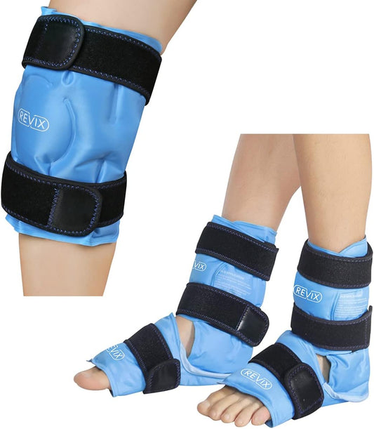 Reusable Gel Ice Pack for Knee and Ankle Injuries - REVIX Ice Wrap for Pain Relief - Espot.com.au