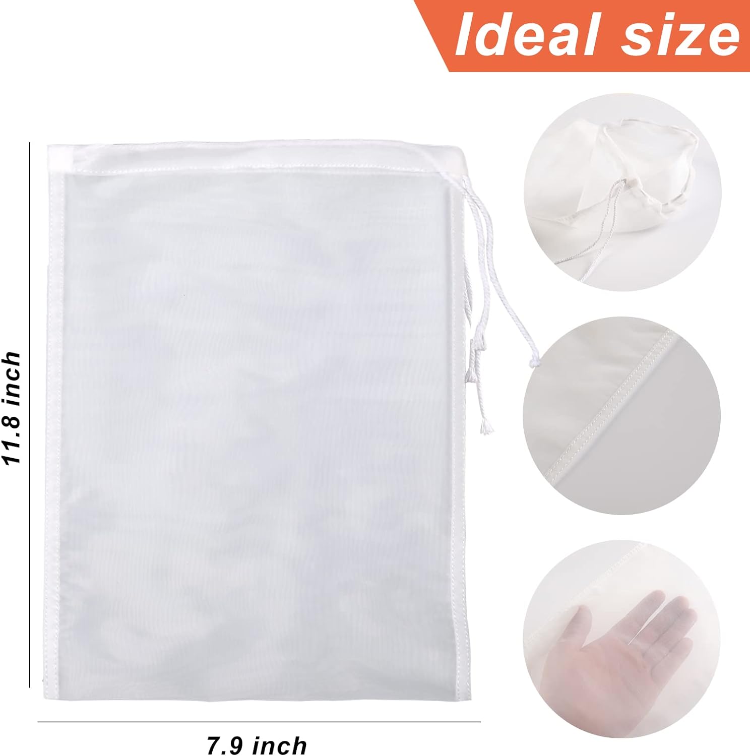 set-of-4-kimmama-nut-milk-bags---food-grade-nylon-strainers-for-juice-milk-coffee-and-soup---79-x-118-inch-cheese-cloth-bags-2