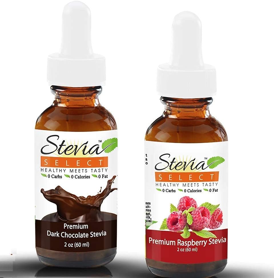 sugar-free-raspberry-dark-chocolate-stevia-drops-bundle-pack-2---keto-coffee-flavors-2-oz-each---by-stevia-select-1