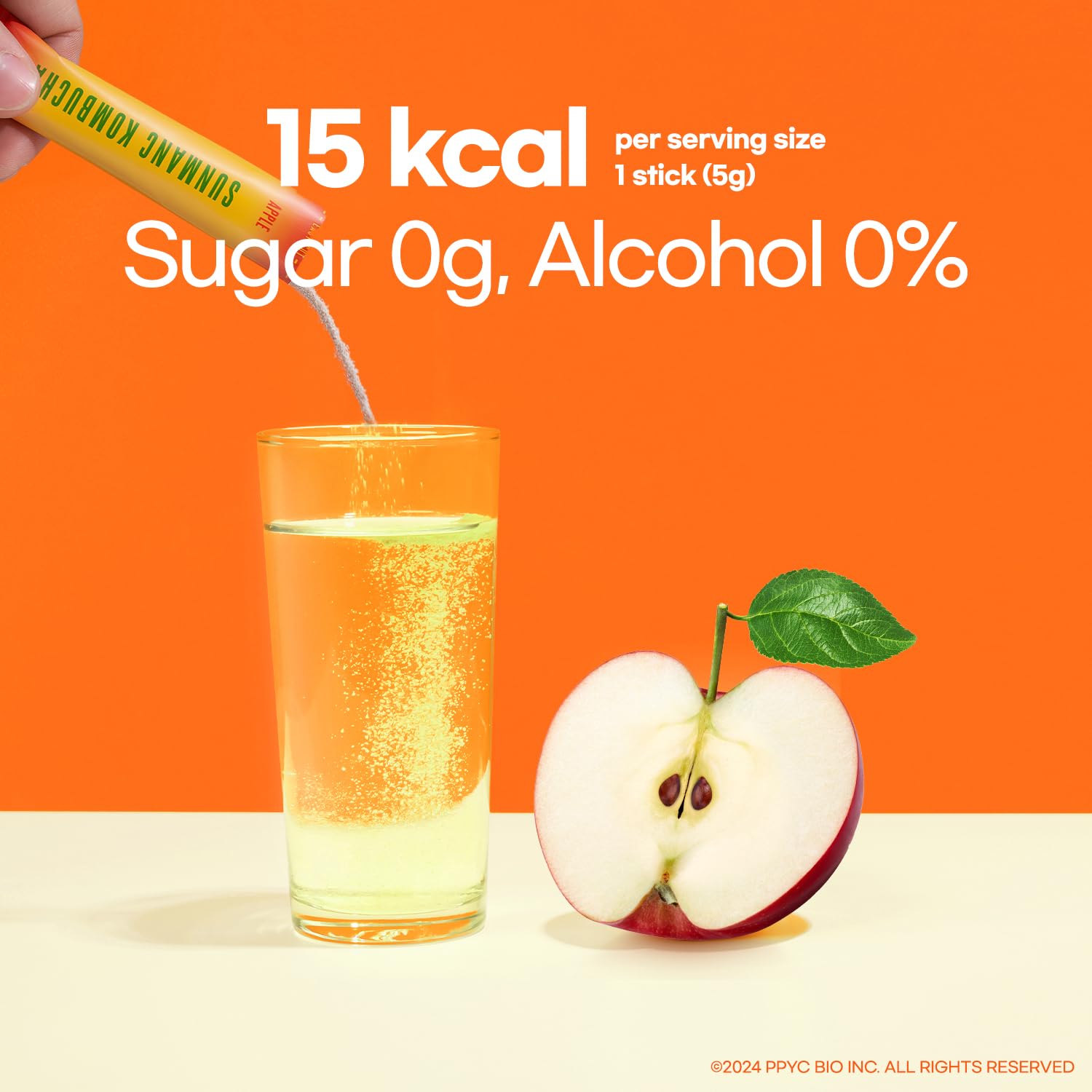 30-packets-of-sunmanc-kombucha-apple-flavored-tea-powder-mix---sparkling-probiotic-fermented-drink-with-0g-sugar-and-low-calories-4
