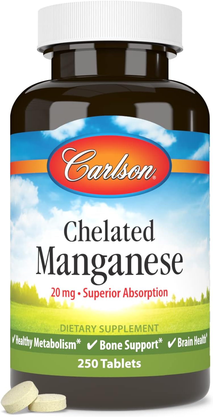 carlson-chelated-manganese-tablets---20-mg-for-healthy-metabolism-bone-support---superior-absorption-for-brain-health---250-count-5