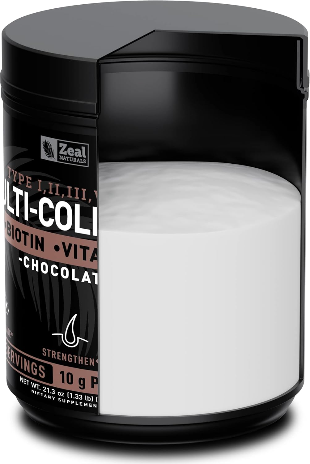 zeal-naturals-collagen-peptides-protein-powder-with-vitamin-c-biotin-and-hyaluronic-acid---chocolate-flavor-for-hair-skin-and-nails---marine-bovine-chicken-and-eggshell---45-servings-4