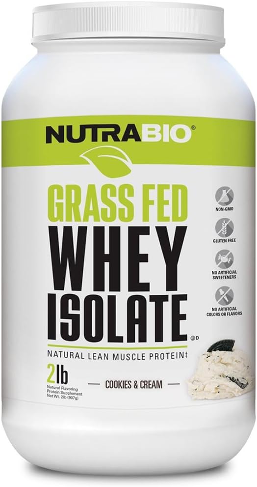 cookies-cream-grass-fed-whey-isolate-protein-powder---25g-protein-per-serving---sugar-free-lean-muscle-supplement---2lb-29-servings-1