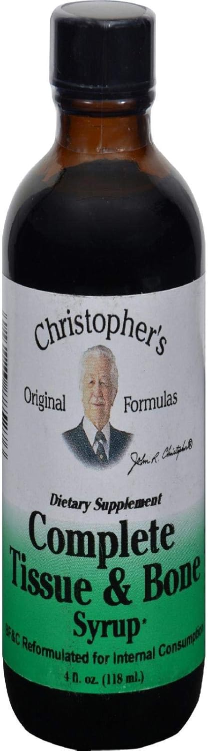 Dr Christopher's Formula Complete Tissue and Bone Syrup - Natural Herbal Remedy for Bone Health and Tissue Repair, 4 oz - Espot.com.au