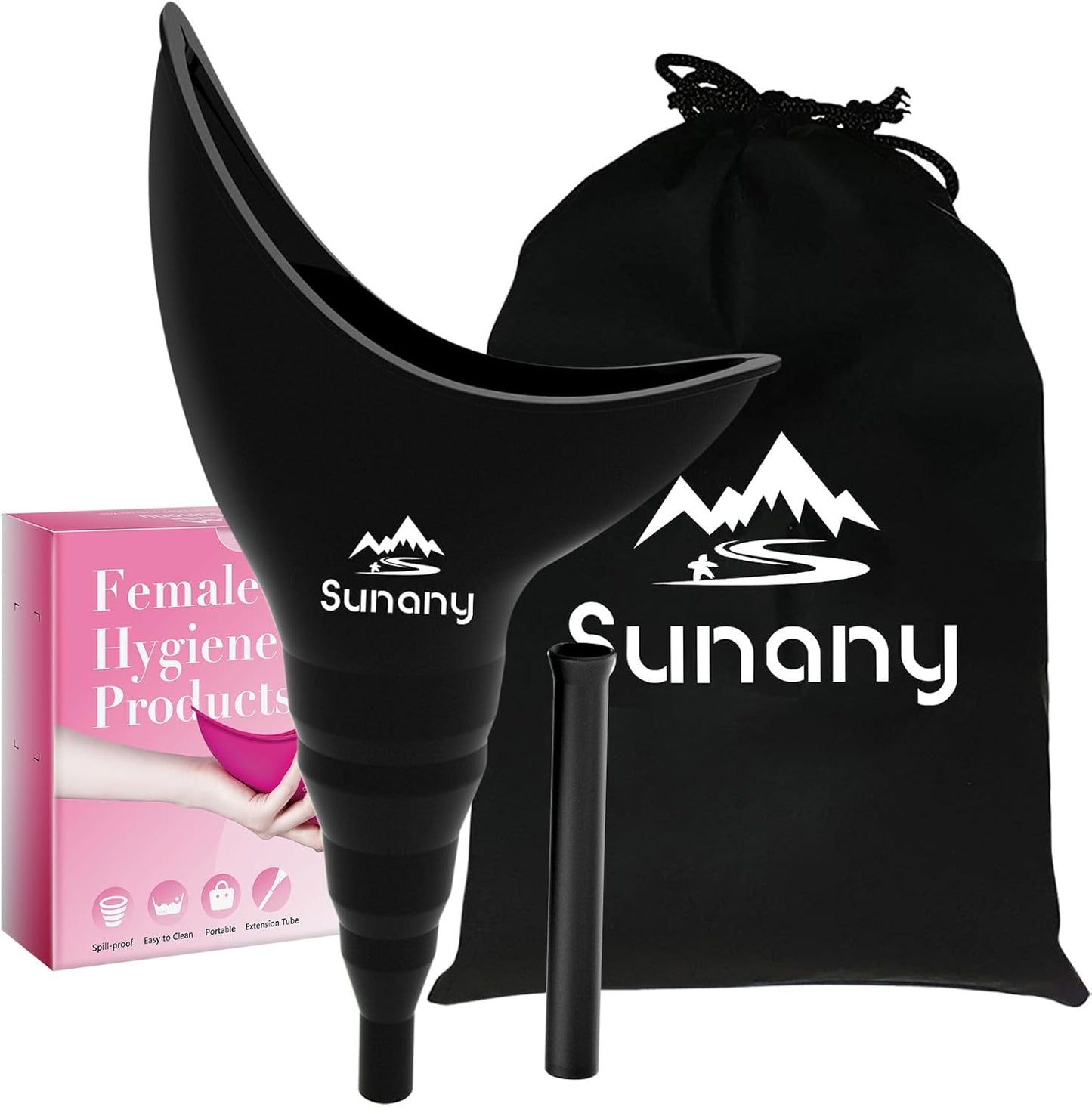 Portable Female Urinal with Silicone Funnel for Standing, Reusable and Travel-Friendly - Ideal for Outdoor Activities and Camping - Espot.com.au