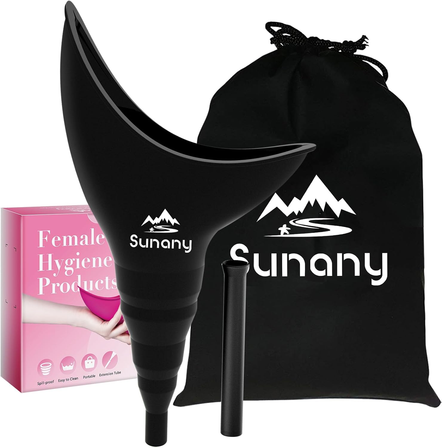 Portable Female Urinal with Silicone Funnel for Standing, Reusable and Travel-Friendly - Ideal for Outdoor Activities and Camping - Espot.com.au