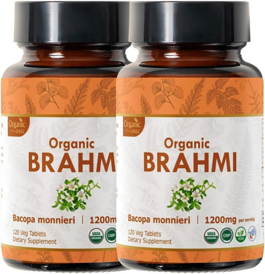 usda-certified-organic-brahmi-tablets---240-tablets---1200mg-per-serving---vegan-and-natural---bacopa-monnieri-supplement-for-focus-and-memory---pack-of-2-1