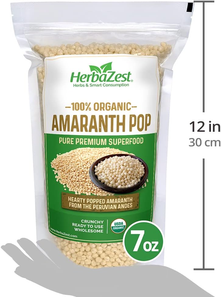 organic-herbazest-amaranth-pops---vegan-gluten-free---usda-certified---7oz-200g---ideal-for-yogurt-cereal-granola-baking-more-7