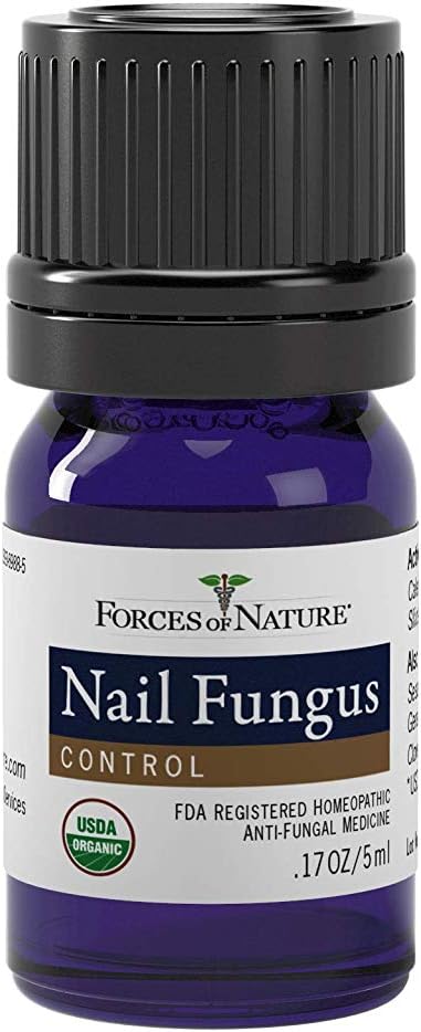 Forces of Nature Organic Nail Fungus Treatment - Non-GMO, Nontoxic Formula for Damaged, Brittle Nails - 5ml (0.17 Fl Oz) - Espot.com.au
