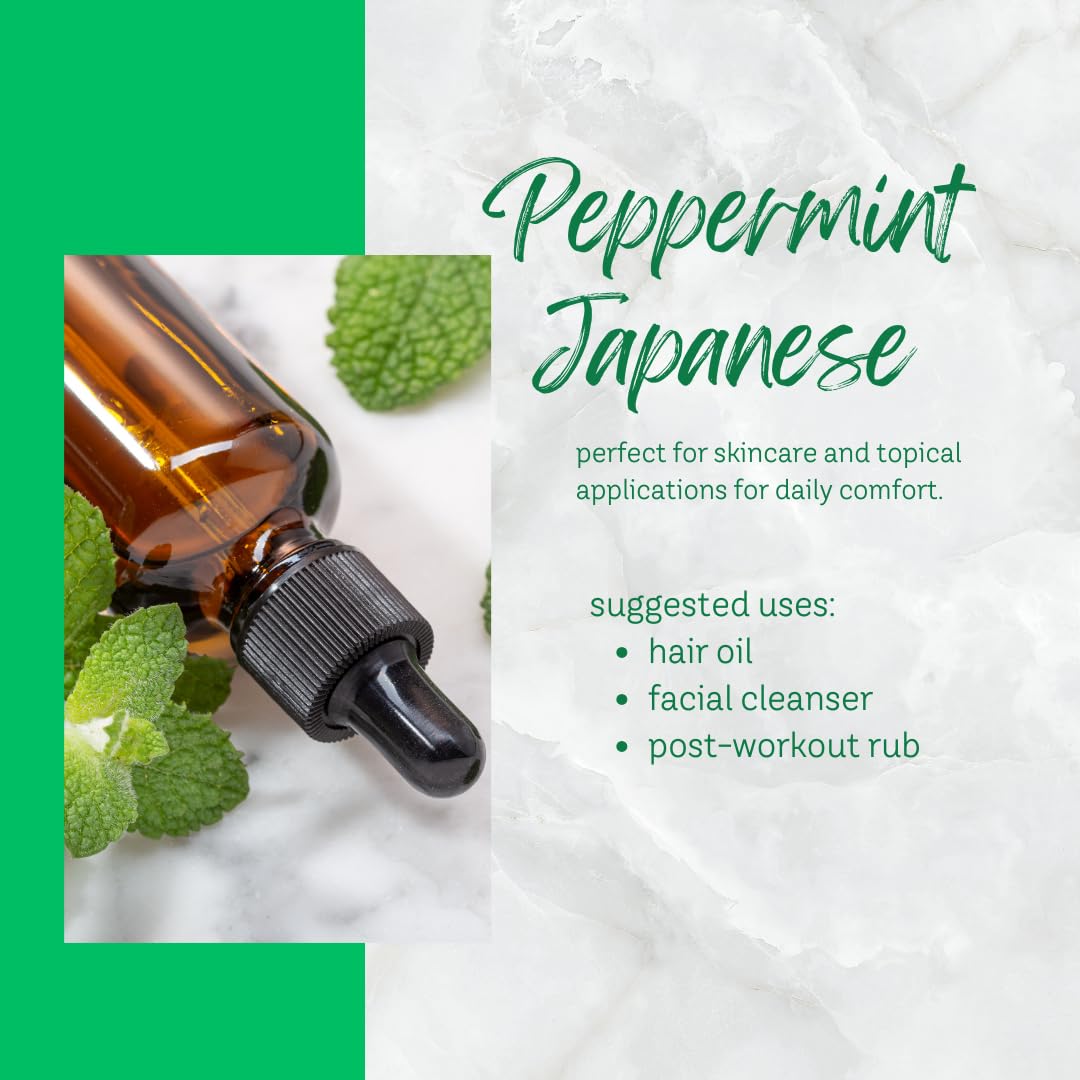 4 fl oz Peppermint Essential Oil in Glass Bottle with Dropper - 100% Pure - GreenHealth - Espot.com.au